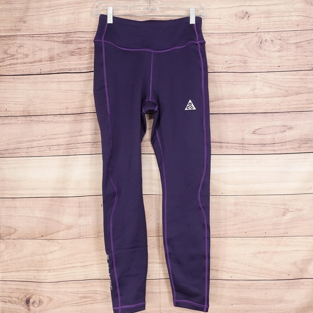 Vintage Nike ACG Leggings Womens‎ S Purple Therma-FIT Polartec